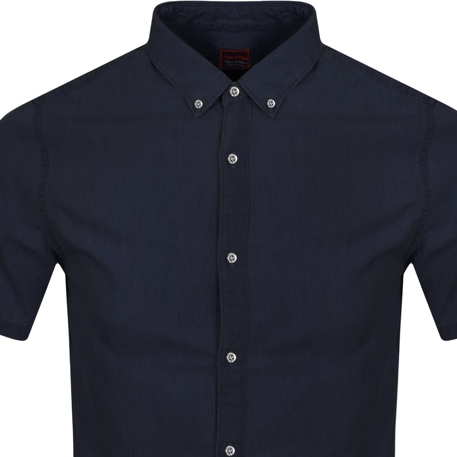 Alternative Image for ProductSuperdry Oxford Short Sleeved Shirt Navy2